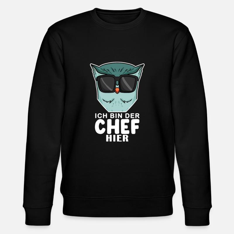 Cool Eule Chef - Stanley/Stella Unisex Bio-Sweatshirt CHANGER - Schwarz