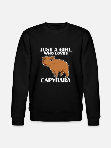 Capybara Girl Saying - Stanley/Stella CHANGER Unisex Organic Sweatshirt - black