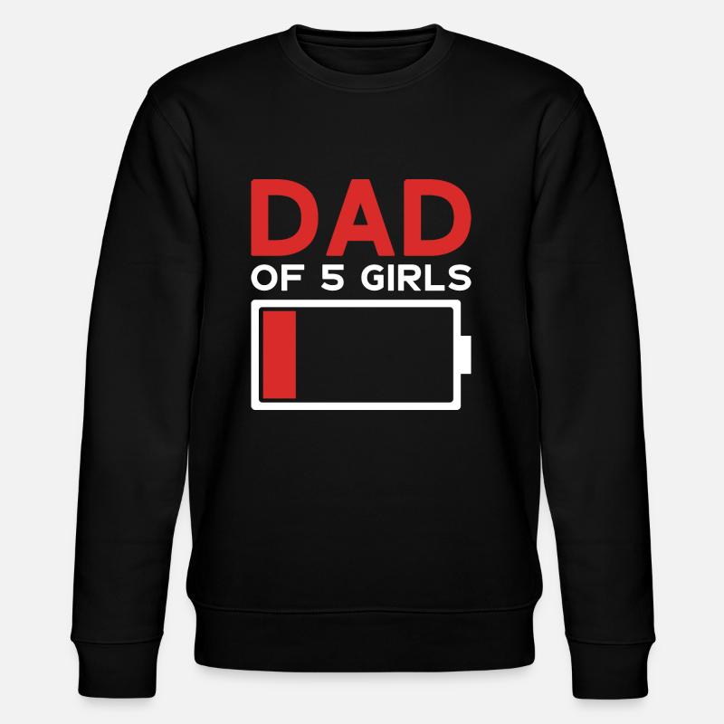 PAPA DE 5 FILLES - Sweat bio CHANGER Stanley/Stella Unisexe - noir