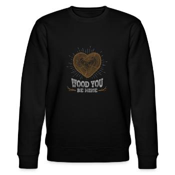 Wood You Be Mine - Stanley/Stella Unisex Bio-Sweatshirt CHANGER  - Schwarz - Vorne - Nik (191cm) & Marisol (170cm)