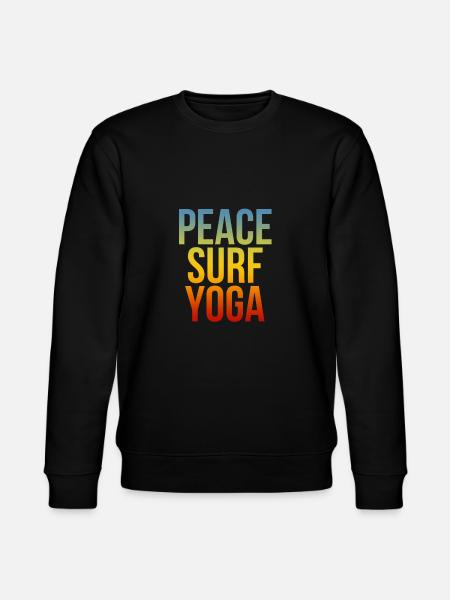 Peace Surf Yoga - Stanley/Stella CHANGER Unisex Organic Sweatshirt - black