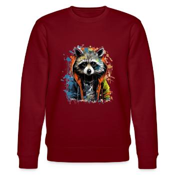 Raton laveur de rue cool - Sweat bio CHANGER Stanley/Stella Unisexe - bordeaux - Devant - Nik (191cm) & Marisol (170cm)