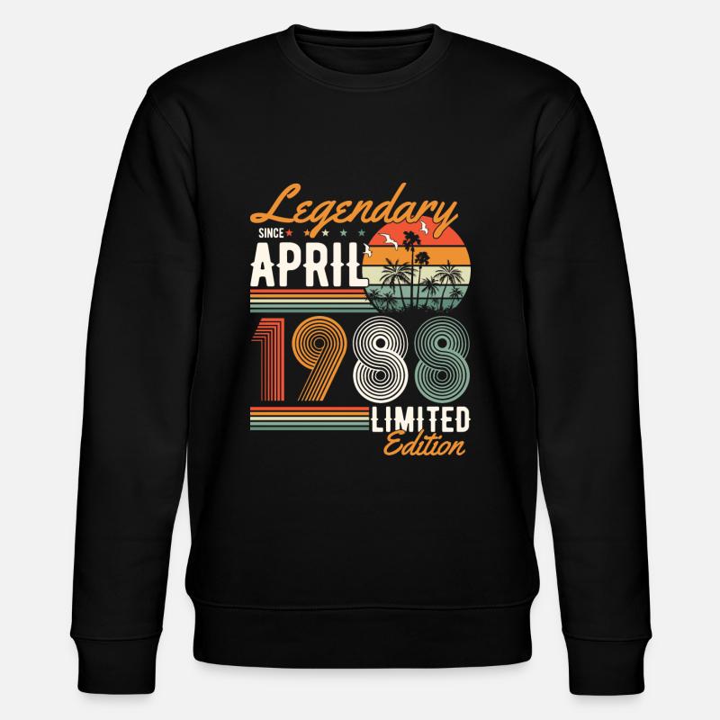 Legendary since April 1988 - Stanley/Stella CHANGER Unisex Organic Sweatshirt - black
