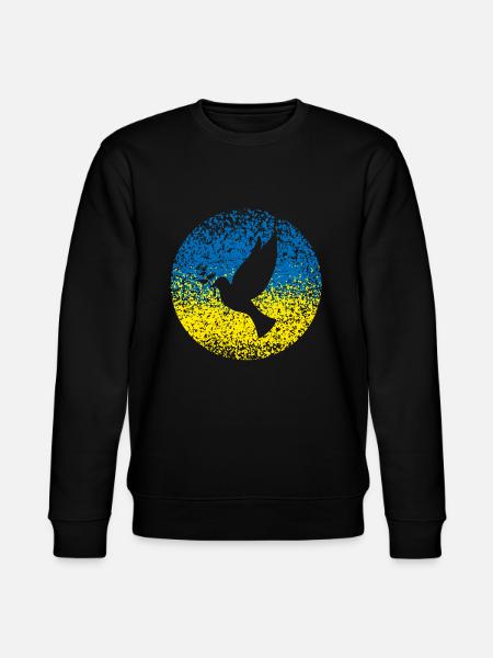 Ukraine Friedenstaube - Stanley/Stella Unisex Bio-Sweatshirt CHANGER  - Schwarz