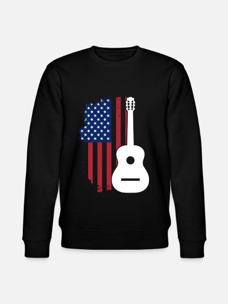 Gitarre USA Patriot - Stanley/Stella Unisex Bio-Sweatshirt CHANGER  - Schwarz