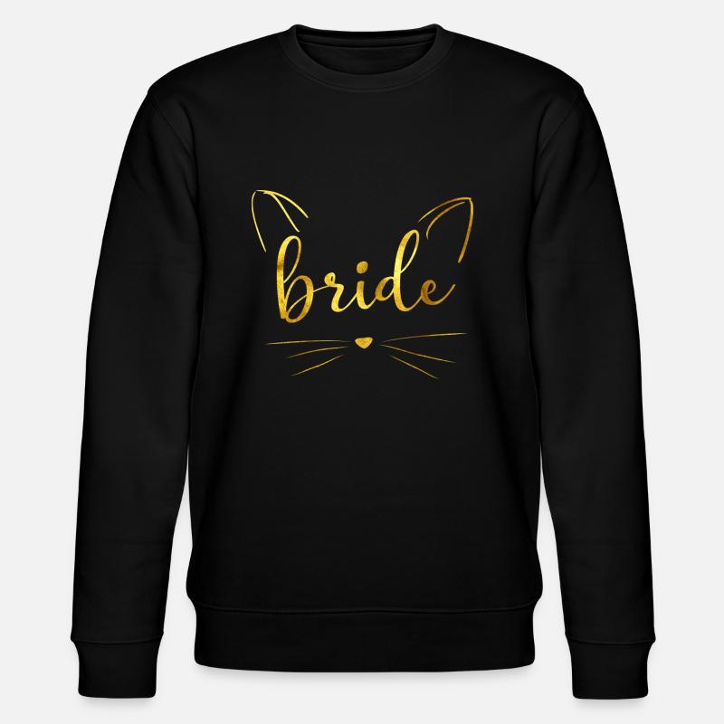Braut Katze - Stanley/Stella Unisex Bio-Sweatshirt CHANGER  - Schwarz