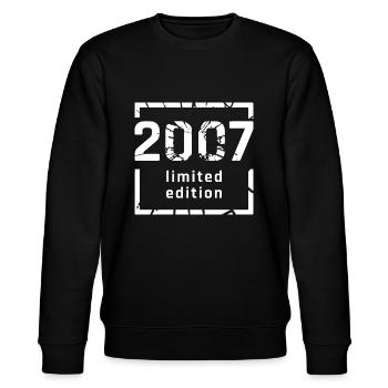 2007 limited edition 16. Geburtstag - Stanley/Stella Unisex Bio-Sweatshirt CHANGER  - Schwarz - Vorne - Nik (191cm) & Marisol (170cm)