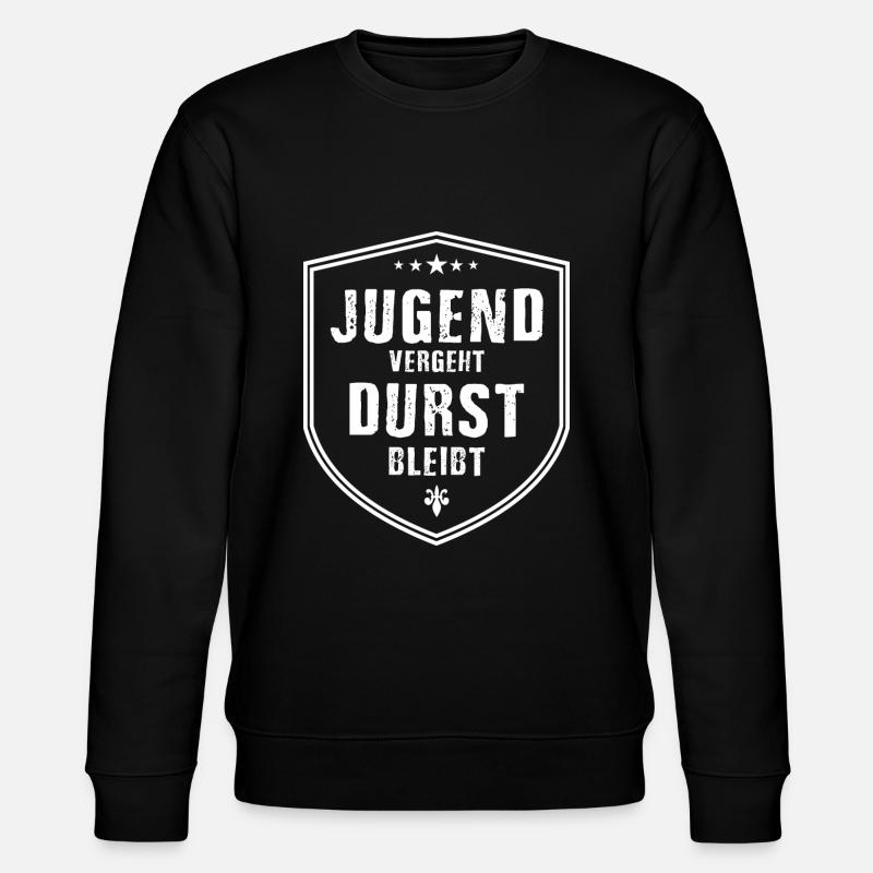 Jugend vergeht Durst bleibt - Stanley/Stella Unisex Bio-Sweatshirt CHANGER  - Schwarz