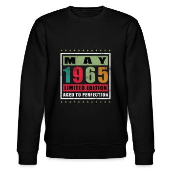 Mai 1965 - Né en 1965 Anniversaire - Mai 1965 - Sweat bio CHANGER Stanley/Stella Unisexe - noir - Devant - Nik (191cm) & Marisol (170cm)