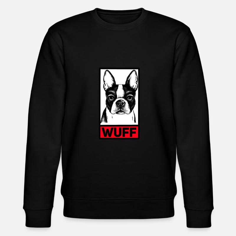 Boston Terrier Wuff - Sweat bio CHANGER Stanley/Stella Unisexe - noir