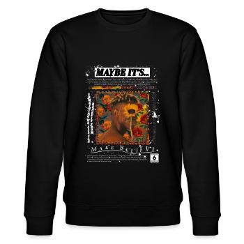 Fantasy fine art graphic design "maybe its make be - Stanley/Stella CHANGER Unisex Organic Sweatshirt - black - Front - Nik (191cm) & Marisol (170cm)