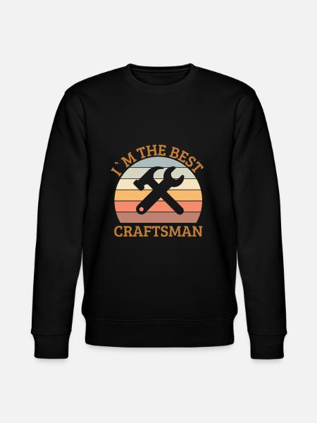 Ich Bin Der Beste Handwerker - Stanley/Stella Unisex Bio-Sweatshirt CHANGER  - Schwarz