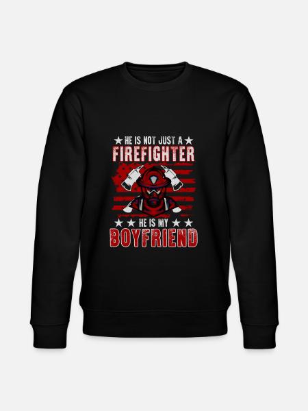 He's not just a firefighter - Stanley/Stella CHANGER Unisex Organic Sweatshirt - black