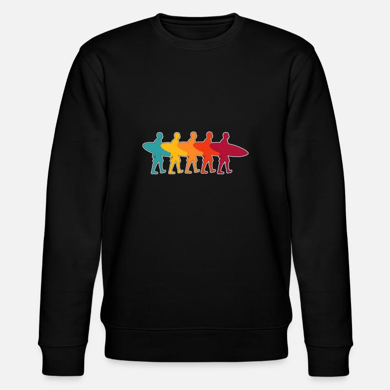 Retro Surf Design - Stanley/Stella Unisex Bio-Sweatshirt CHANGER  - Schwarz