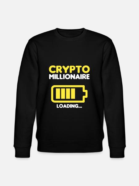 Crypto Millionair Charging... - Stanley/Stella CHANGER Unisex Organic Sweatshirt - black