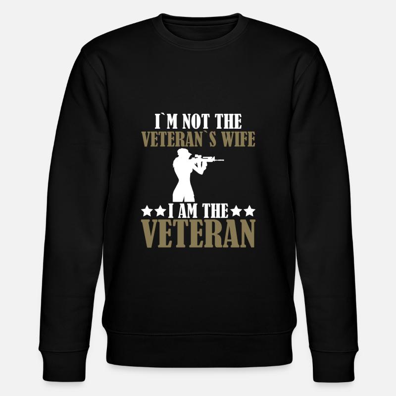 Veteran Frau US Army Mädchen - Stanley/Stella Unisex Bio-Sweatshirt CHANGER  - Schwarz