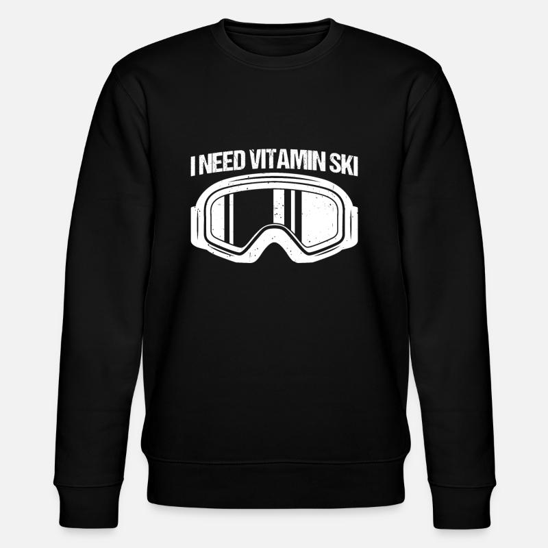 I Need Vitamin Ski - Skiing - Stanley/Stella CHANGER Unisex Organic Sweatshirt - black