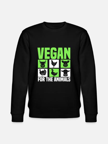 Vegans for animals - veganism - Stanley/Stella CHANGER Unisex Organic Sweatshirt - black
