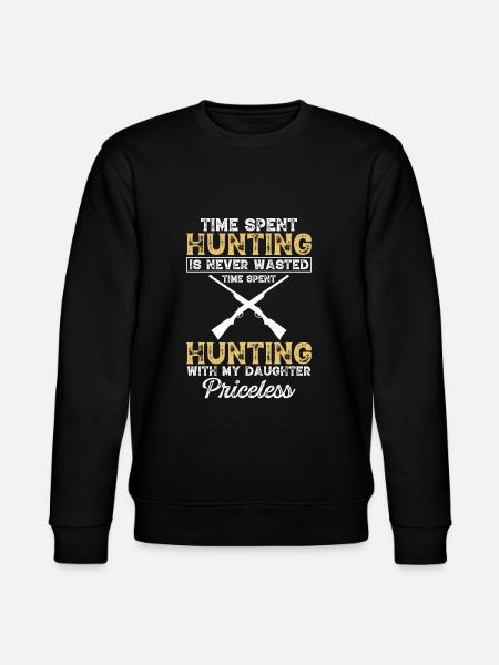 Time spent hunting is - Stanley/Stella CHANGER Unisex Organic Sweatshirt - black