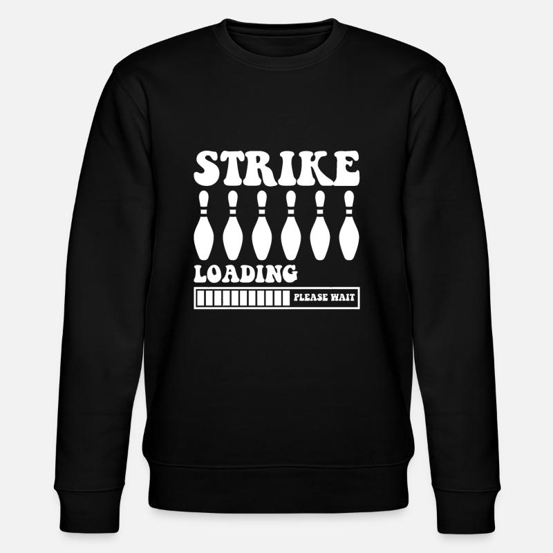 Strike Loading Bitte Warten - Bowling - Stanley/Stella Unisex Bio-Sweatshirt CHANGER  - Schwarz