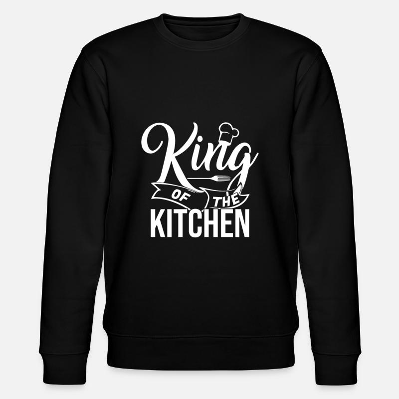 König Der Küche - Kochen - Stanley/Stella Unisex Bio-Sweatshirt CHANGER  - Schwarz