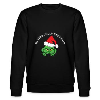 Ist Das Lustig Genug? - Lustige Weihnachten - Stanley/Stella Unisex Bio-Sweatshirt CHANGER  - Schwarz - Vorne - Nik (191cm) & Marisol (170cm)