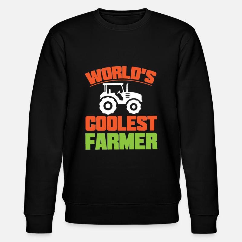 Der Coolste Bauer Der Welt - Stanley/Stella Unisex Bio-Sweatshirt CHANGER  - Schwarz