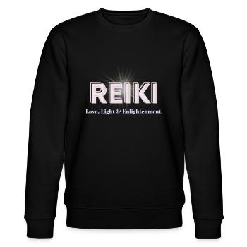 Reiki - Stanley/Stella CHANGER Unisex Organic Sweatshirt - black - Front - Nik (191cm) & Marisol (170cm)
