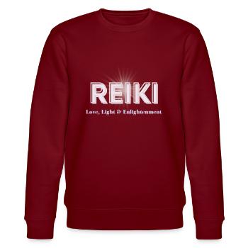 Reiki - Stanley/Stella CHANGER Unisex Organic Sweatshirt - burgundy - Front - Nik (191cm) & Marisol (170cm)