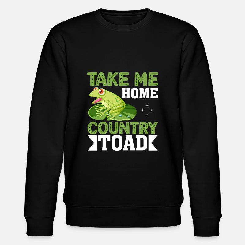 Take me home country toad - Stanley/Stella CHANGER Unisex Organic Sweatshirt - black