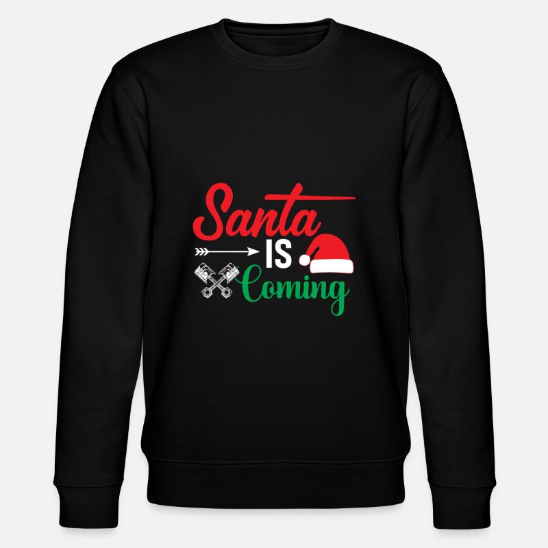 Der Weihnachtsmann Kommt - Stanley/Stella Unisex Bio-Sweatshirt CHANGER  - Schwarz