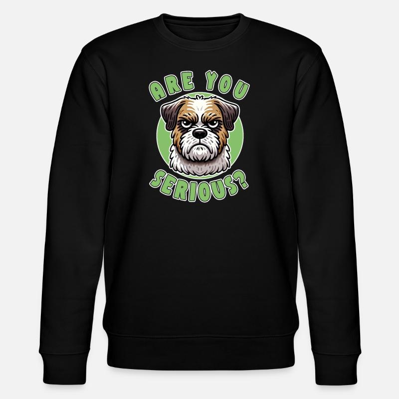 Are You Serious? Lustiger Hundespruch - Stanley/Stella Unisex Bio-Sweatshirt CHANGER  - Schwarz