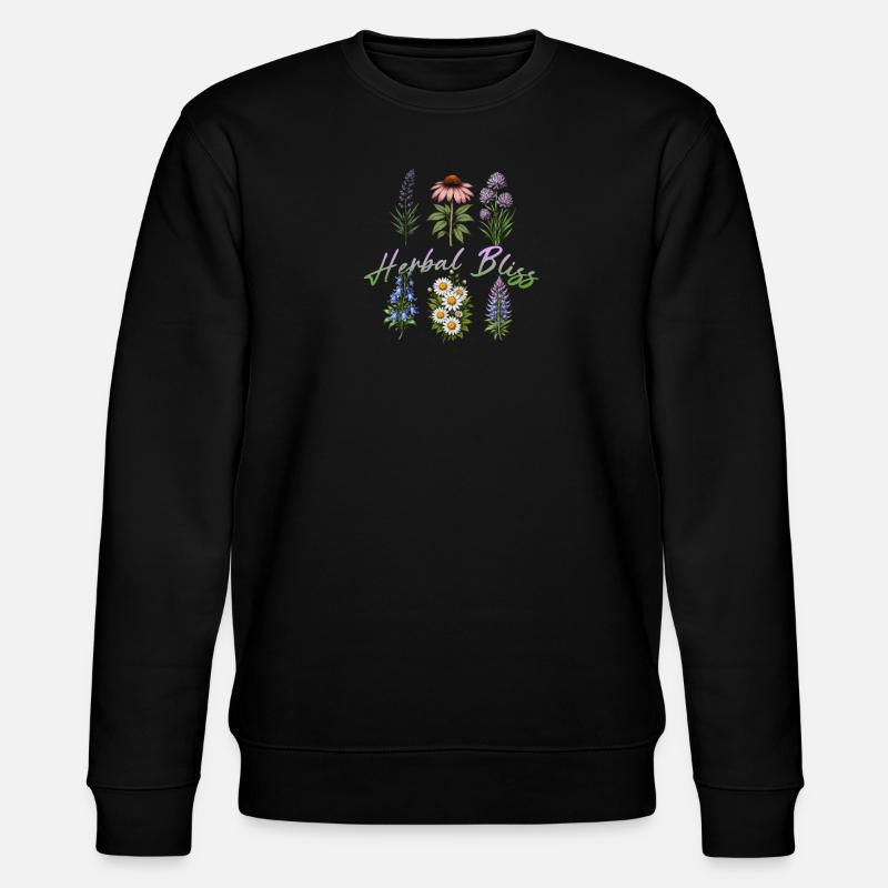 Collection botanique Herbal Bliss - Sweat bio CHANGER Stanley/Stella Unisexe - noir