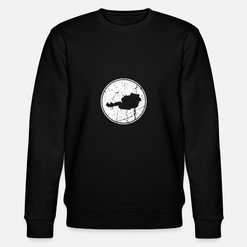 Austria Map Austrian Austrians - Stanley/Stella CHANGER Unisex Organic Sweatshirt - black