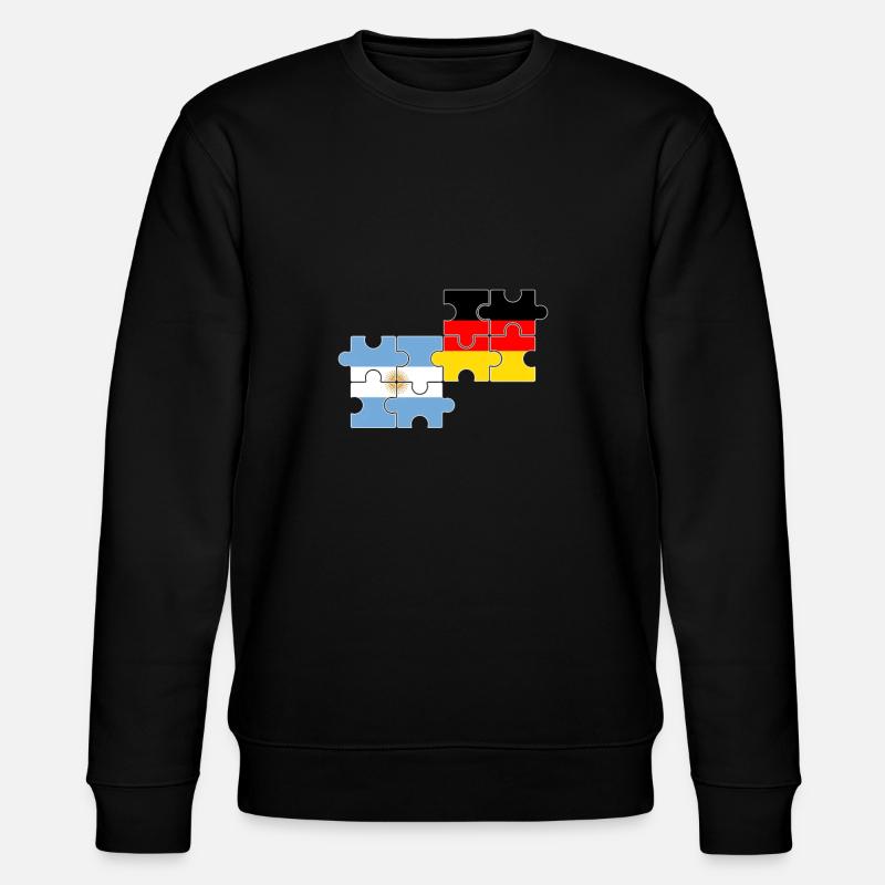 Argentina Germany Flag Argentinian - Stanley/Stella CHANGER Unisex Organic Sweatshirt - black