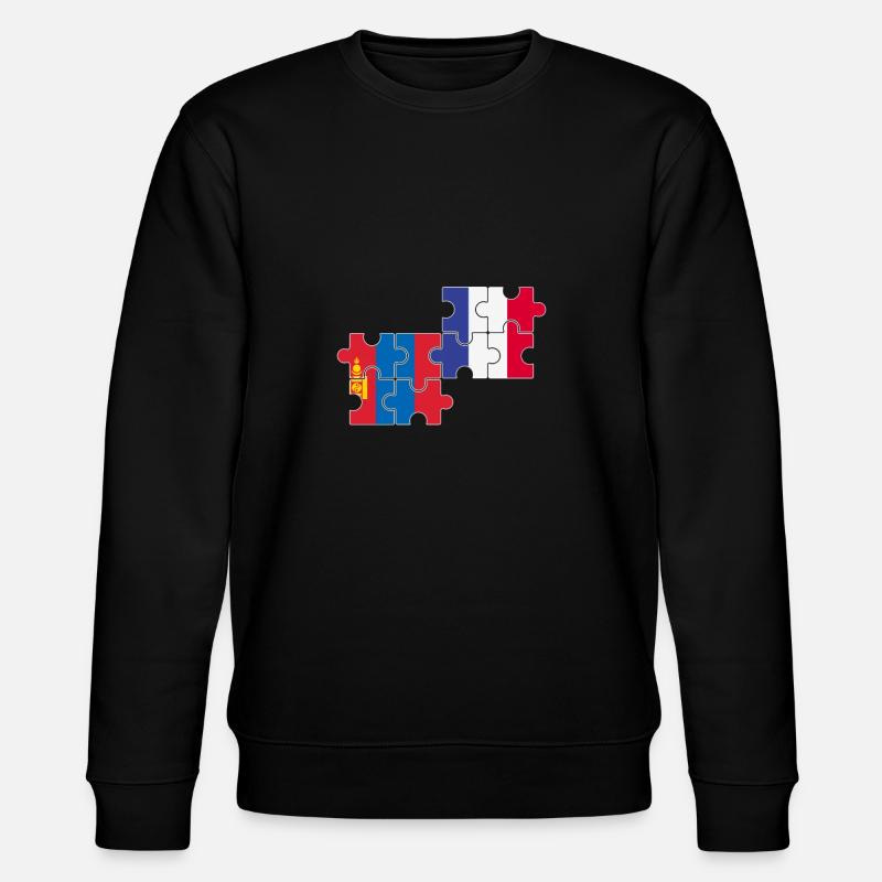 Mongolie France Drapeau Français Mongol - Sweat bio CHANGER Stanley/Stella Unisexe - noir
