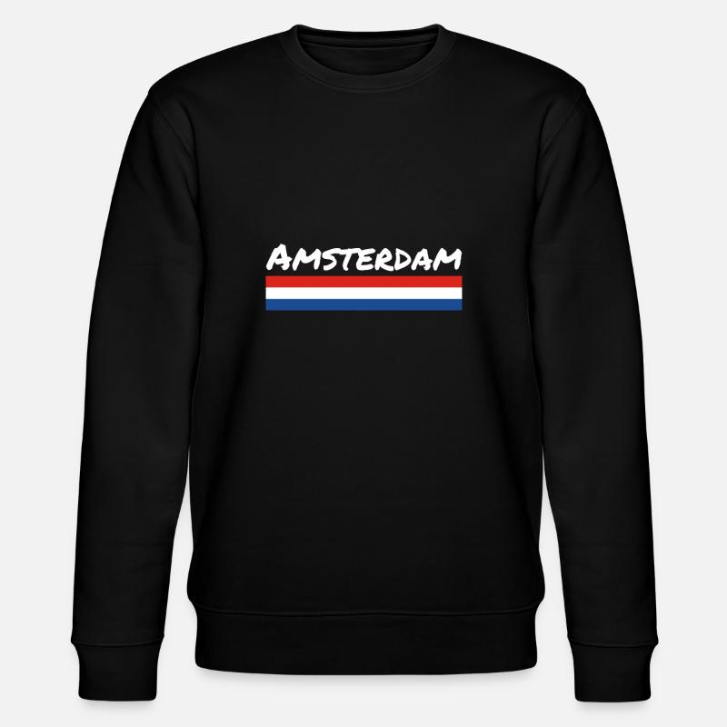 Amsterdam Pays-Bas Drapeau néerlandais - Sweat bio CHANGER Stanley/Stella Unisexe - noir