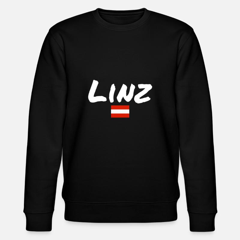 Linz, Austria, Flag, Austria, Austria - Stanley/Stella CHANGER Unisex Organic Sweatshirt - black