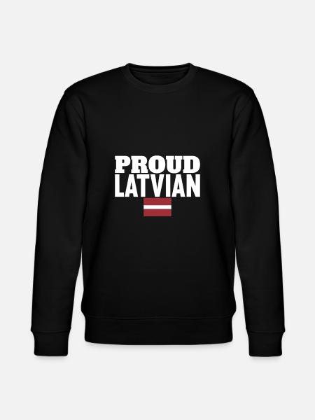 Stolt lettisk lettisk lettisk lettisk flag lettisk - Stanley/Stella økologisk unisex-sweatshirt CHANGER  - sort