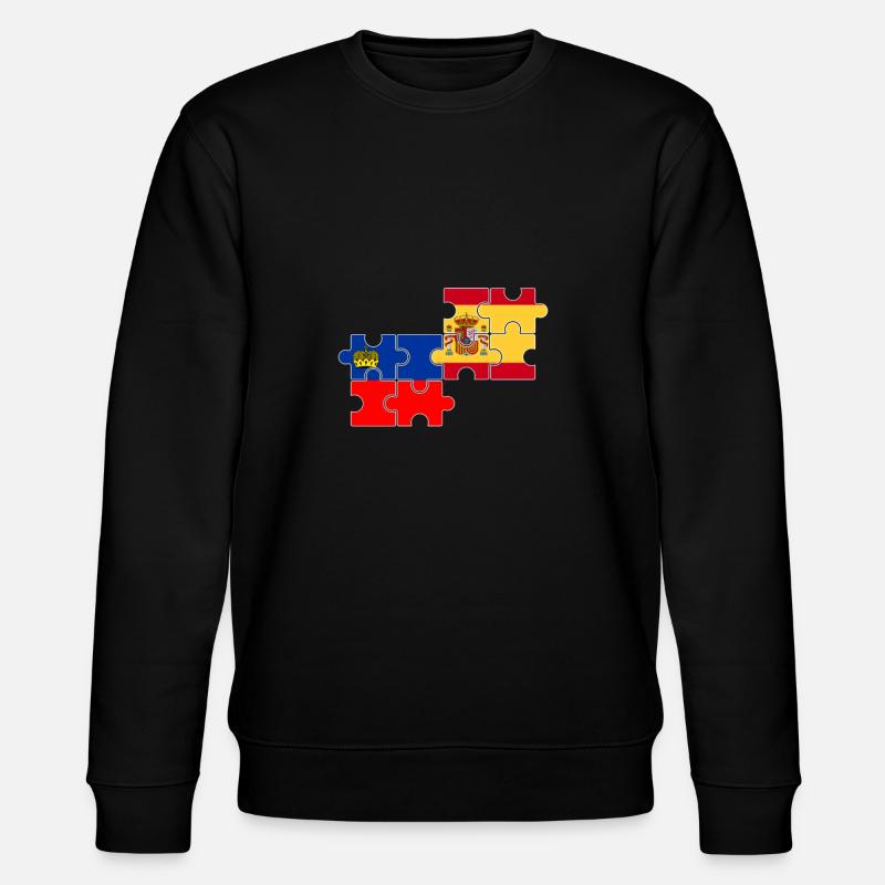 Liechtenstein Espagne Drapeau Liechtensteiner - Sweat bio CHANGER Stanley/Stella Unisexe - noir