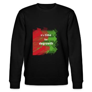 Degrowth Postwachstum grünes Wachstum - Stanley/Stella Unisex Bio-Sweatshirt CHANGER  - Schwarz - Vorne - Nik (191cm) & Marisol (170cm)