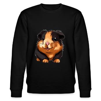 Meerschweinchen für eine Meerschweinchen - Stanley/Stella Unisex Bio-Sweatshirt CHANGER  - Schwarz - Vorne - Nik (191cm) & Marisol (170cm)