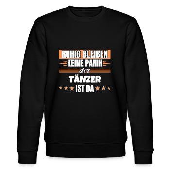 Ruhig bleiben ich bin Tänzer - Stanley/Stella Unisex Bio-Sweatshirt CHANGER  - Schwarz - Vorne - Nik (191cm) & Marisol (170cm)