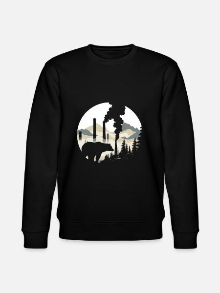 Bear Nature Environment Environmental Protection - Stanley/Stella CHANGER Unisex Organic Sweatshirt - black