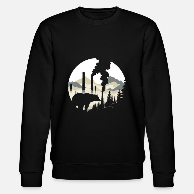 Ours, nature, environnement, protection de - Sweat bio CHANGER Stanley/Stella Unisexe - noir