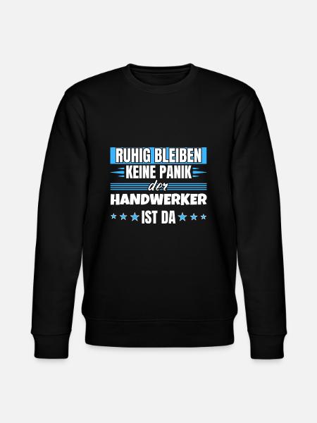 Ruhig bleiben ich bin Handwerker - Stanley/Stella Unisex Bio-Sweatshirt CHANGER  - Schwarz