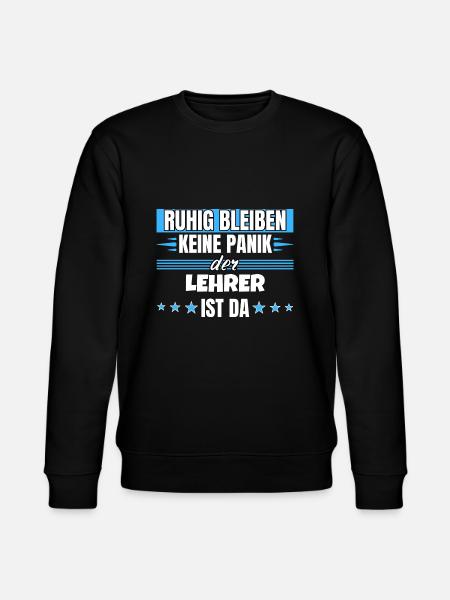 Ruhig bleiben ich bin Lehrer - Stanley/Stella Unisex Bio-Sweatshirt CHANGER - Schwarz