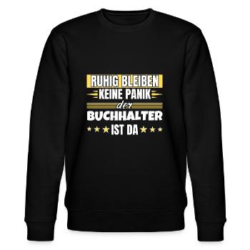 Ruhig bleiben ich bin Ruhig bleiben ich bin - Stanley/Stella Unisex Bio-Sweatshirt CHANGER  - Schwarz - Vorne - Nik (191cm) & Marisol (170cm)