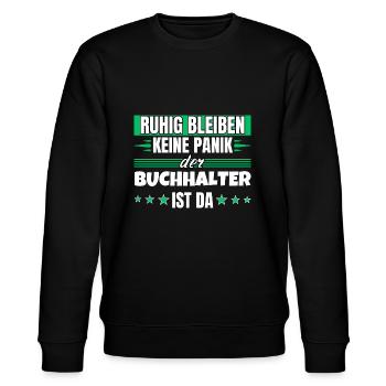 Ruhig bleiben ich bin Ruhig bleiben ich bin - Stanley/Stella Unisex Bio-Sweatshirt CHANGER  - Schwarz - Vorne - Nik (191cm) & Marisol (170cm)