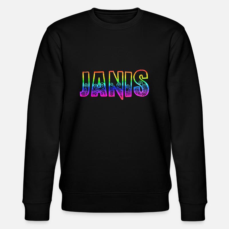 janis rs regenbogen - Stanley/Stella Unisex Bio-Sweatshirt CHANGER  - Schwarz